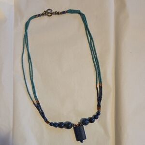 Vintage Turquoise And Lapis Necklace